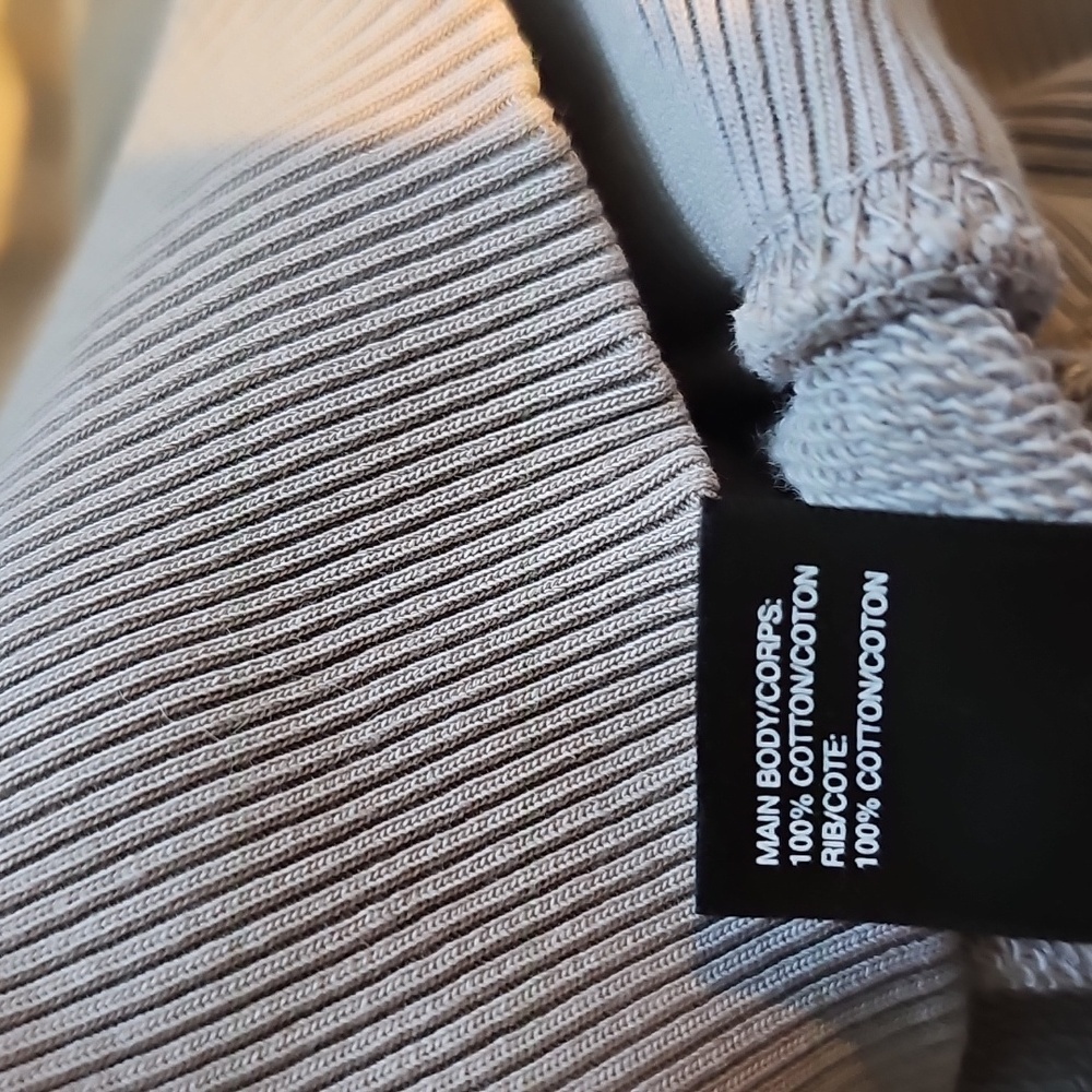3/$25 Zella Size XXS Tan Crew Neck Sweater with Ribbed Details - Picture 7 of 7